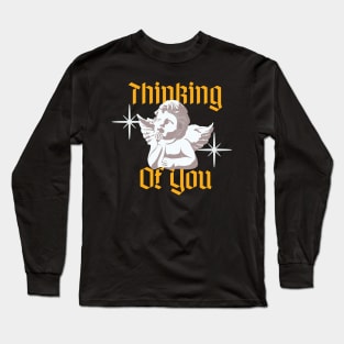 Thinking of you angel cherub Long Sleeve T-Shirt